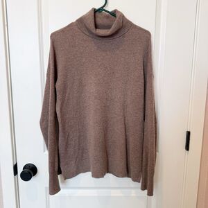 Nordstrom Minimalist Cashmere Turtleneck Sweater Medium Quiet Luxury Capsule